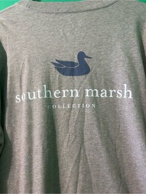 Southern Marsh Collection Men's tan Logo Long-Sleeve Shirt size xl